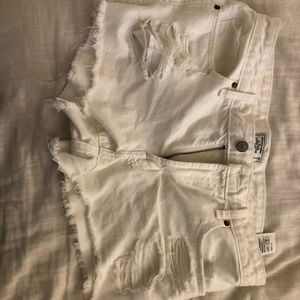 Abercrombie ripped denim shorts